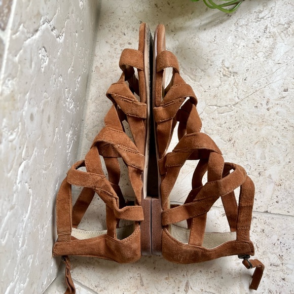 Splendid Barrett Suede Gladiator Sandals, Caramel, 7.5 - Picture 3 of 7